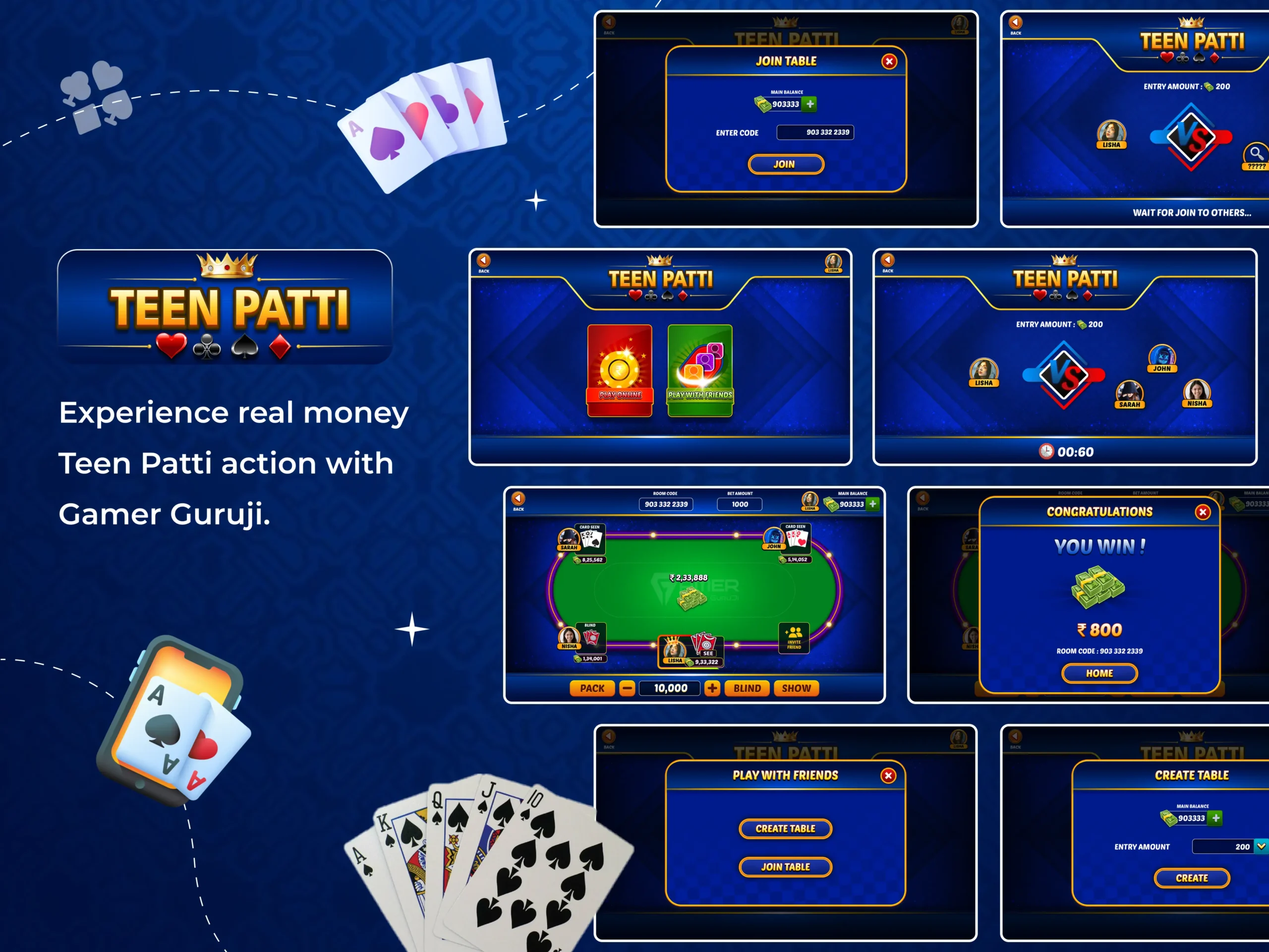Gamer Guruji – Teen Patti project artwork