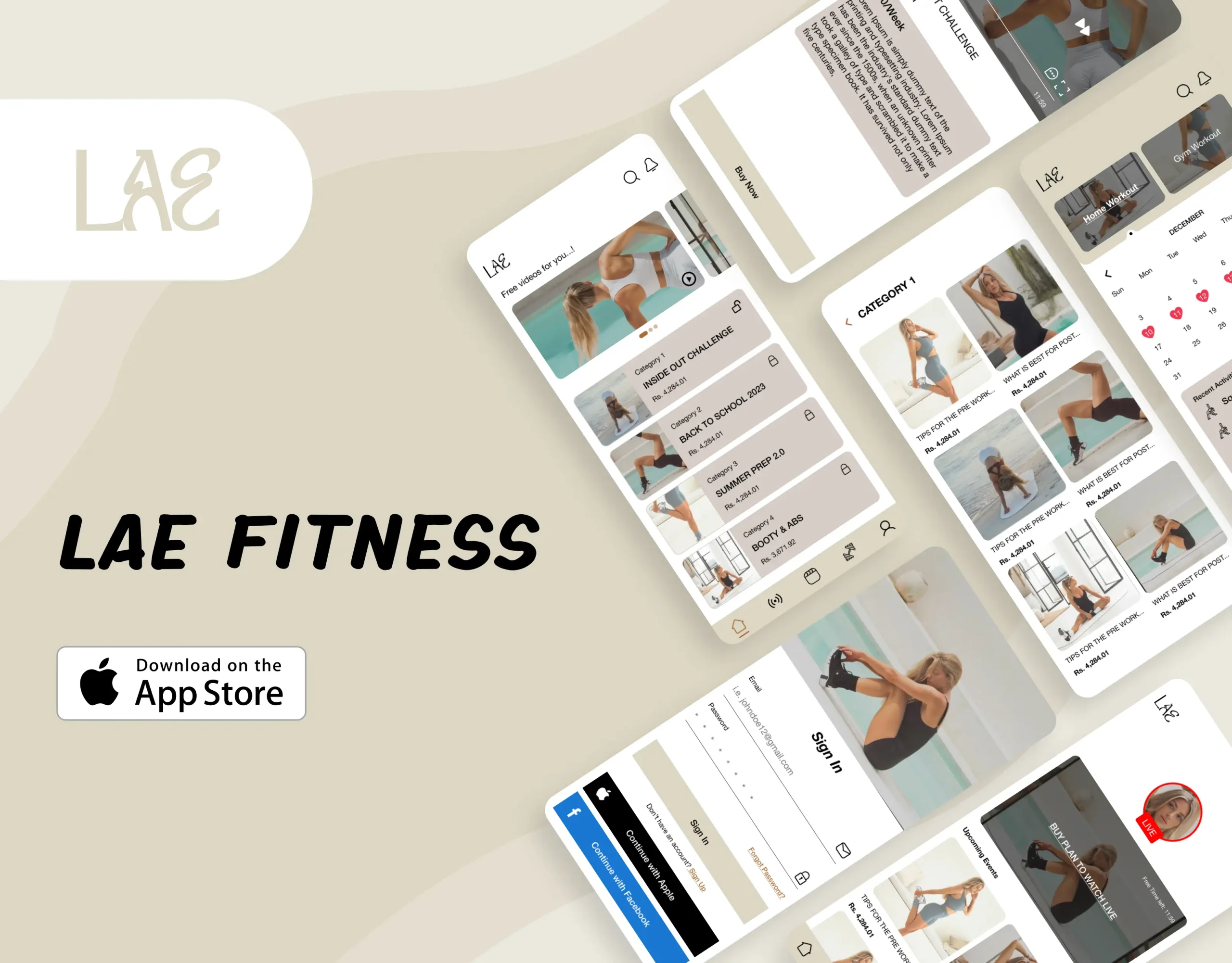 LAE Fitness — original Capermint portfolio artwork