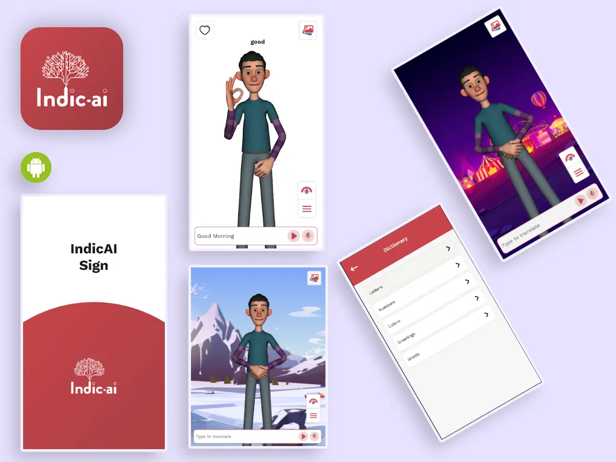 IndicAI Sign App — original Capermint portfolio artwork