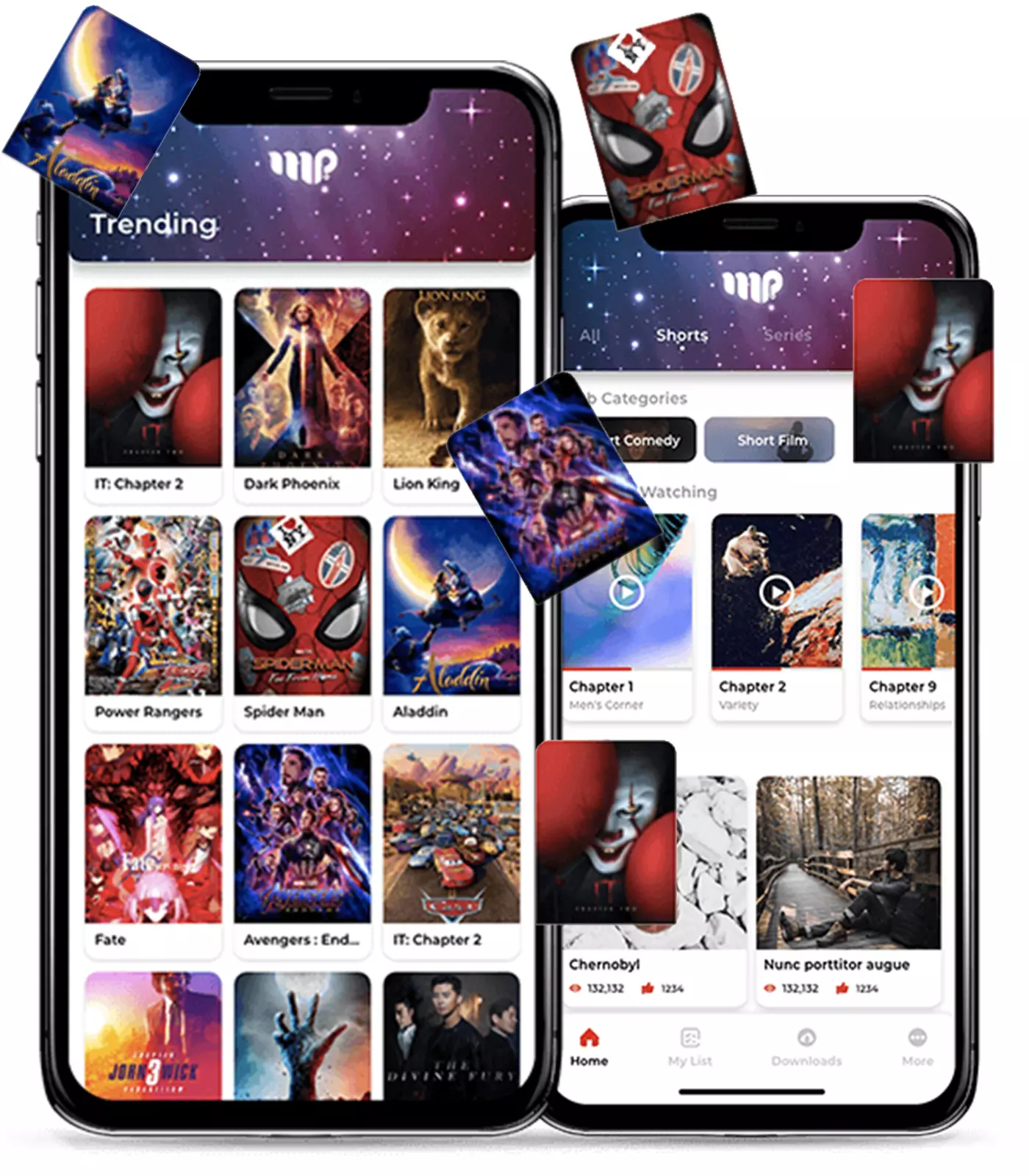 MPTV mobile streaming interface in Capermint's published project artwork