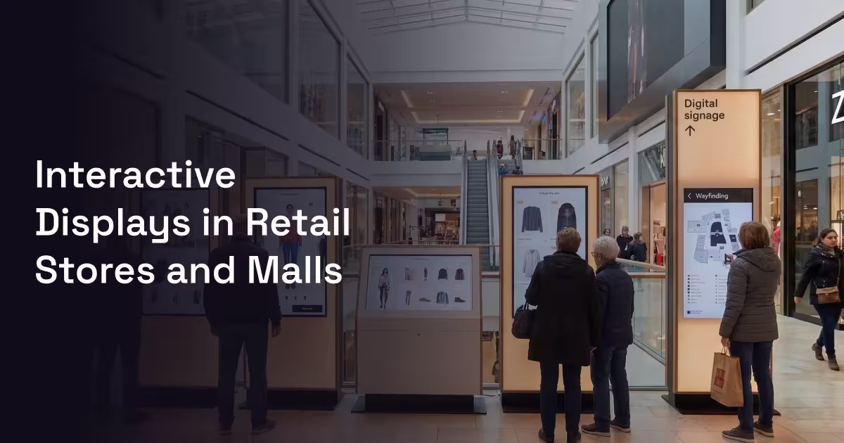 retail store and malls use interactive display