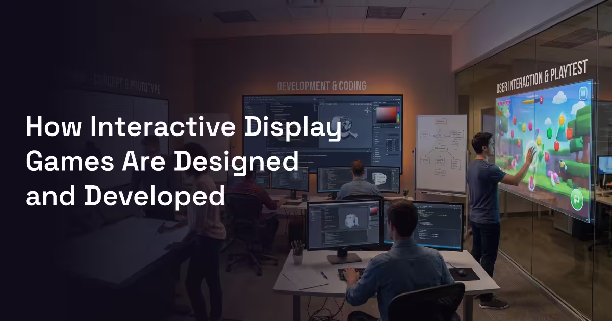 How interactive display games are designed and developed