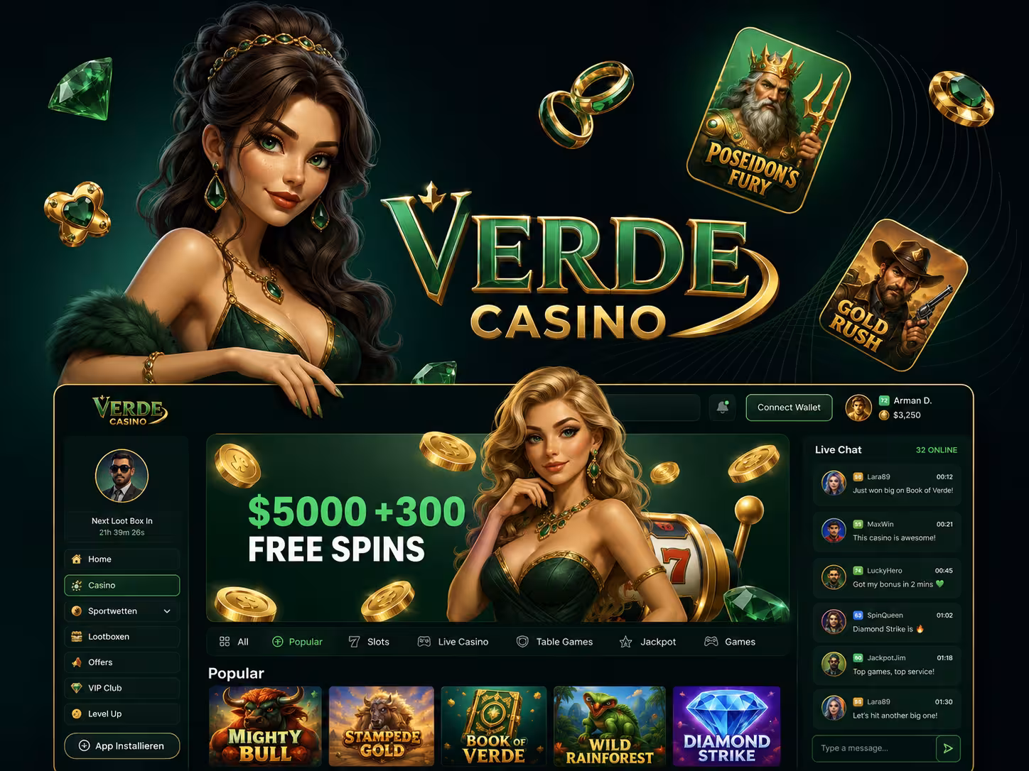 Original iGaming technology concept with a Black iPhone 17, casual slot game and operator dashboard