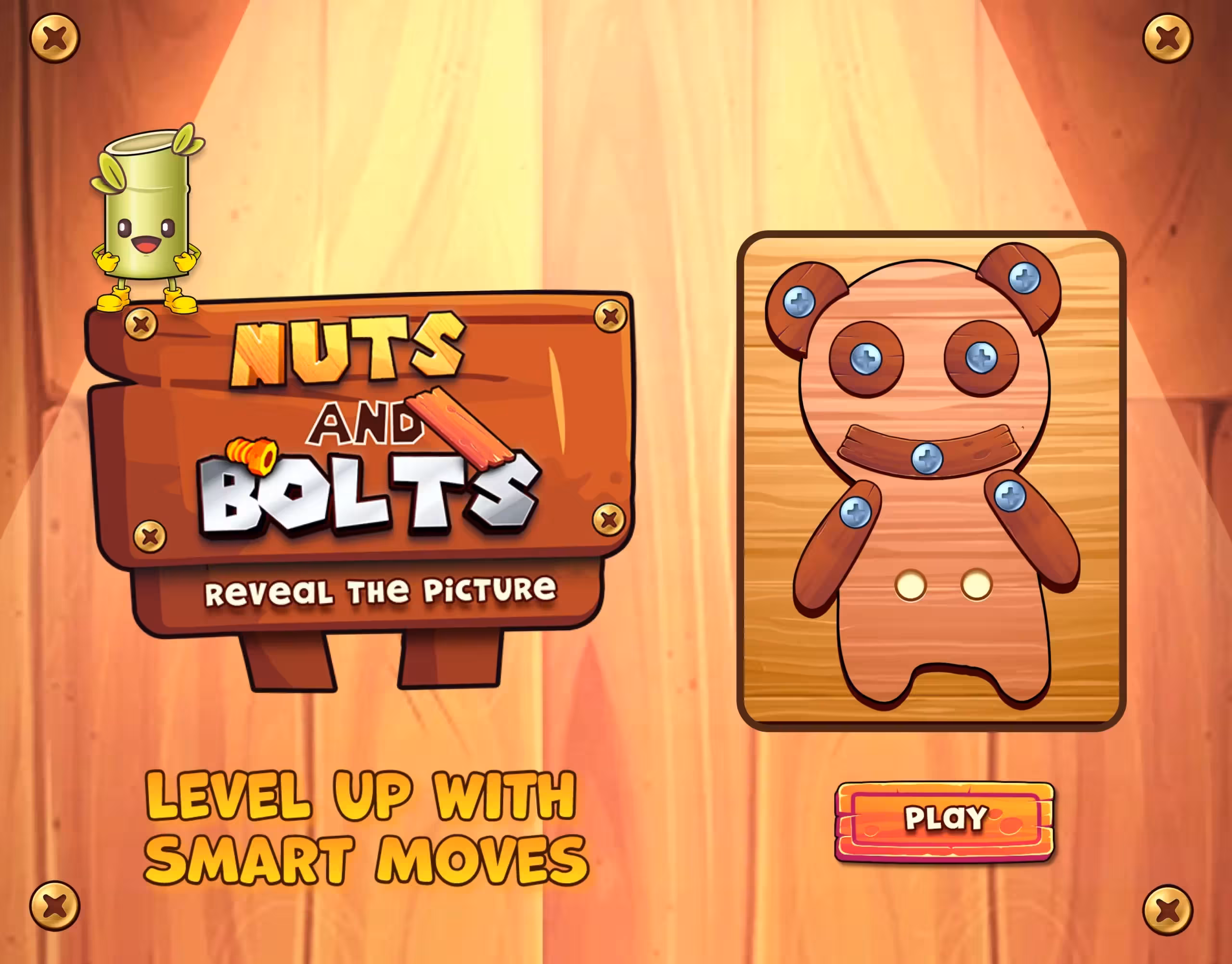 Wood Nuts & Bolts puzzle game key art