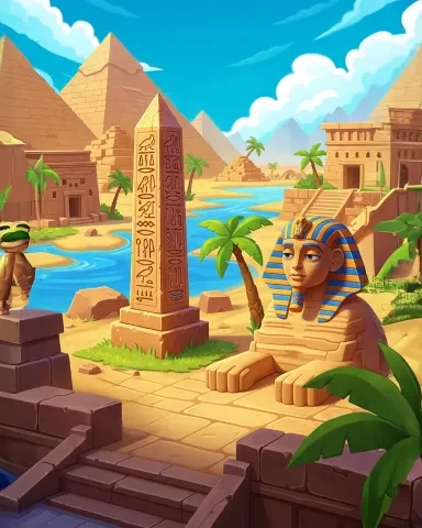 Egyptian world environment in Empire Match 3