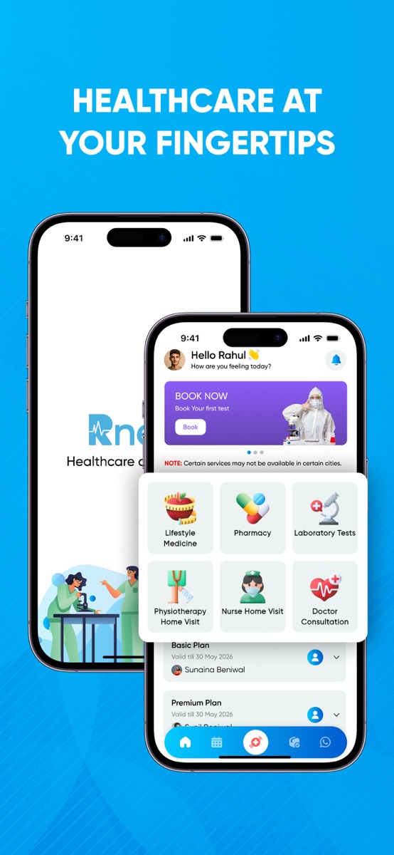 RNest official App Store presentation of its healthcare services dashboard